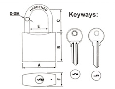 Rarlux New Arrival Solid Padlock Brass Body Brass Cylinder Thin Brass Padlock
