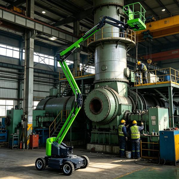 Self Propelled Indoor Electric Articulated Boom Lift Platform 60 Waterproof