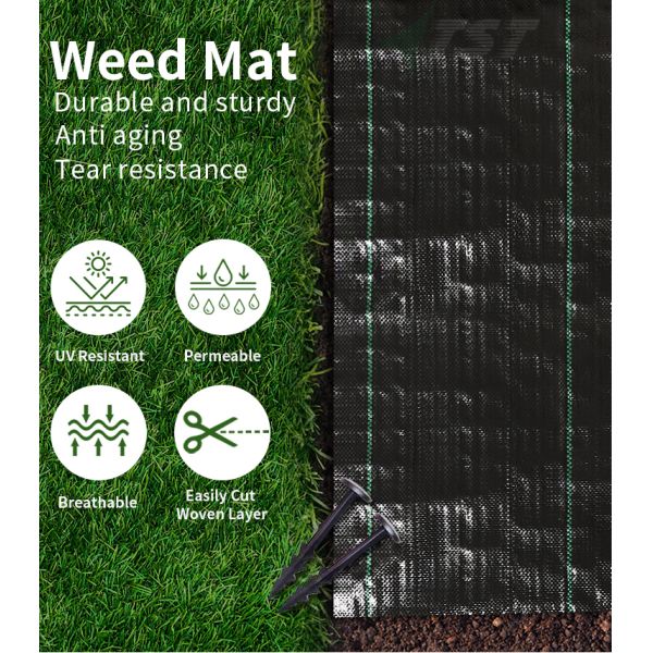 100% Polypropylene Weed Control Mat Landscape Fabric For 3-5 Years Durable Ground Cover