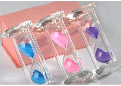 Crystal Glass Material Hourglass Desktop 15 ou 30 minutos datilografa o pulso de disparo da areia