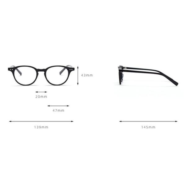 Male Acetate Frame Glasses Black SGS Spectacle Fashionable Optical Glasses