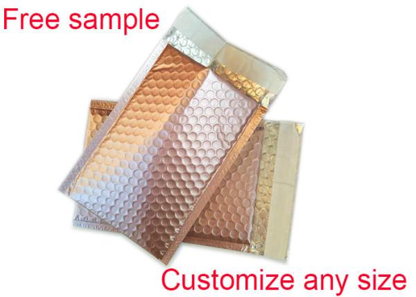 Moisture Resistant Metallic Bubble Mailers Envelopes Gloss With 2 - Sealing Sides