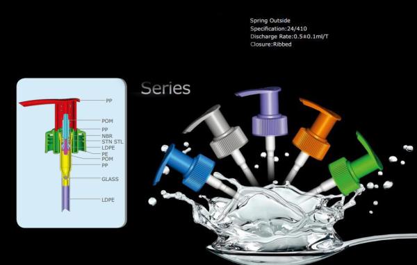 Plastic Screw Lotion Pump, 0.50±0.10ml/T,24/410