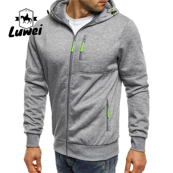 Moletons cortados Fitness Slim Fit Jogger Sweatshirt Bluza Casual Zipper Sweatshirts Mens Outerwear Pullover