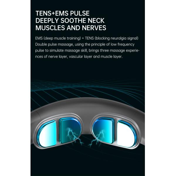 ИМП ульс 1A перезаряжаемые умного радиотелеграфа Massager шеи двойной