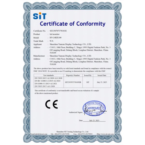 Shenzhen Yanxun Display Technology Co., Ltd.