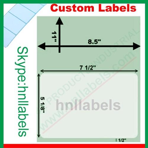 Integrated Labels USA Version Type20 7 1/2*5 1/8 Laser Sheet