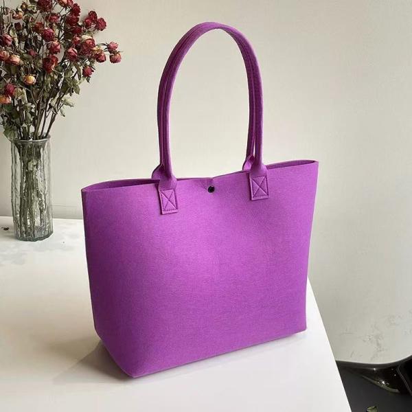 Wholesale Fashion Felt Handbags Custom Logo Colorful Felt Shopping Gift Bag Felt Tote Bag Custom Logo Eco-Friendly Casual Large Capacity Felt Tote Women Felt Bag Handbags Wool Felt Shopping Bag
