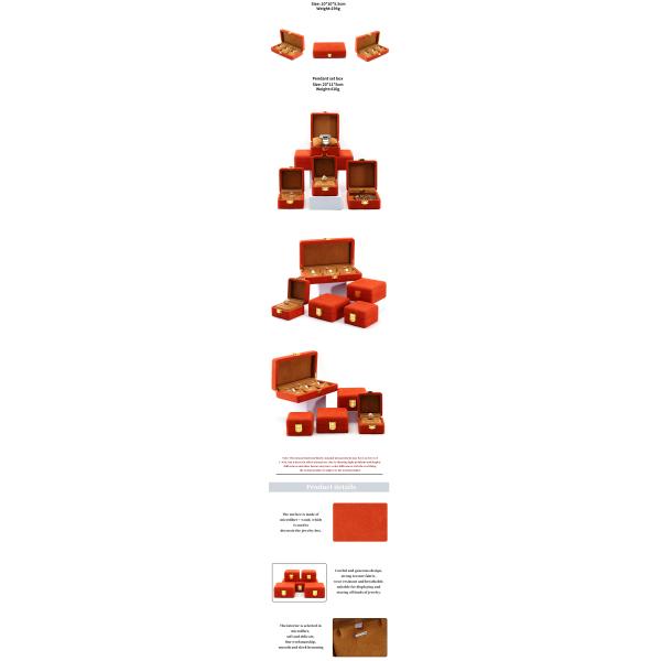Emballage de stockage de bijoux de luxe en velours rouge doux et élégant avec fermeture à boucle en or