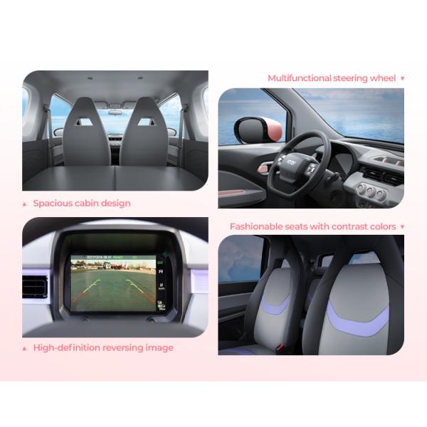 Left Hand Drive Chery QQ Ice Cream EV Electric Car 4 Seats 100km/H