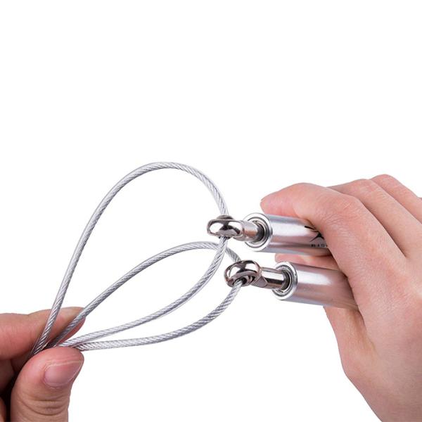 PVC Coated Steel Wire Durable Jump Ropes With Anti Slip Aluminum Handles