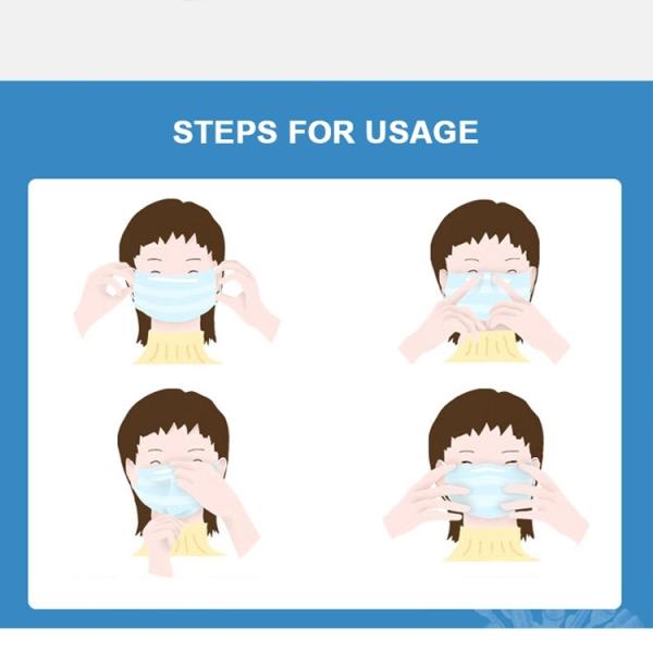 3 Layers Defend Non Sterile Stock Disposable Medical Face Mask