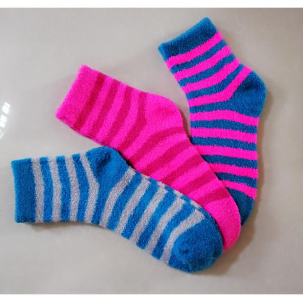 Polyester Winter Women's Novelty Socks / Warm Womens Socks Thick Cozy Fuzzy