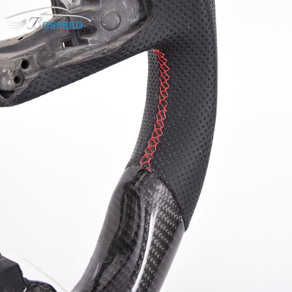 Red Stripe CRV Honda Carbon Fiber Steering Wheel Black Leather 350mm