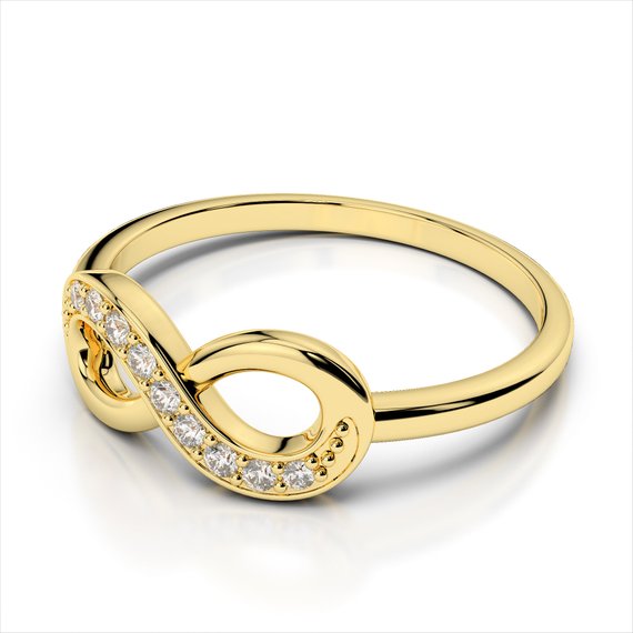 Белый камень CZ любовь бесконечные кольца в 925 Sterling серебра для вечной романтики