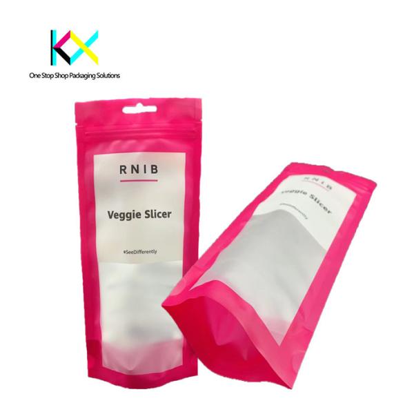 Digital Printed Daily Use Commodity Packaging Stand Up Zipper Pouch With Window