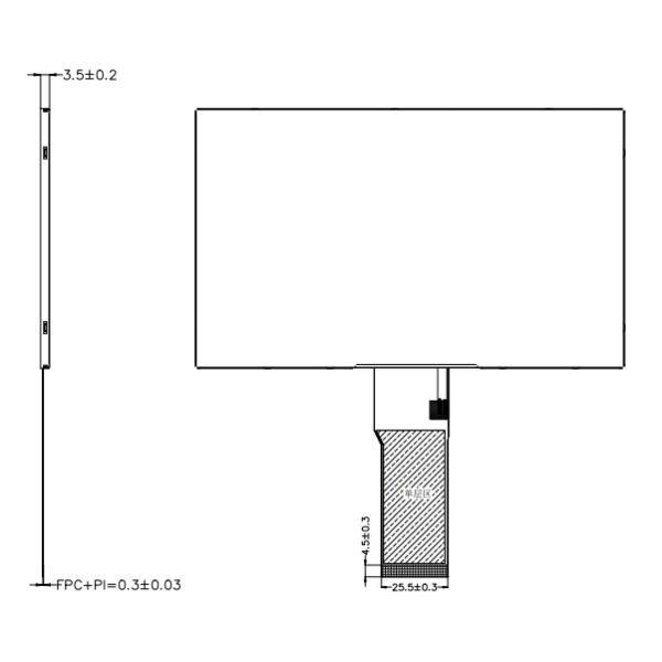 7-дюймовый TFT LCD дисплей 1024 * 600 точек 50 пин RGB интерфейс HX8282A11 пользовательский сенсорный экран