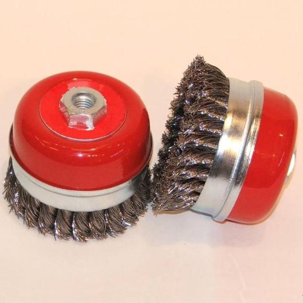 Safety Supporting Ring 100mm Twisted Steel Wire Cup Brush for Cleaning Metal Surface
