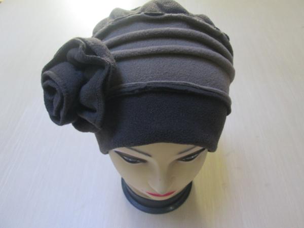 Hot selling cute big star printed fleece winter ski hats warm wool skull caps--Fleece hat--Ladies