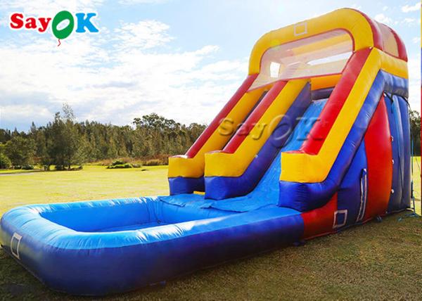 Glissière gonflable de piscine de PVC d'eau de glissières d'arrière-cour de terrain de jeu adulte gonflable extérieur d'enfant