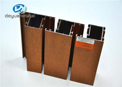 High Precision Wood Grain Aluminum Profiles Polishing For Doors / Window