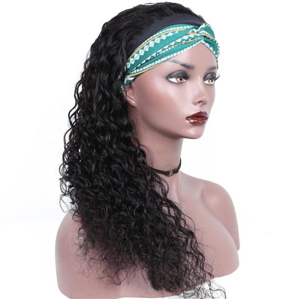 Brazilian Hair Headband Wigs Original Real Virgin Human Hair in Light Brown Lace Color