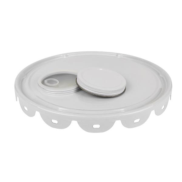 Accessoires en fer blanc personnalisés 0,30 mm Couvercles de sac en métal avec tuyaux en PVC Machine d'estampage automatique
