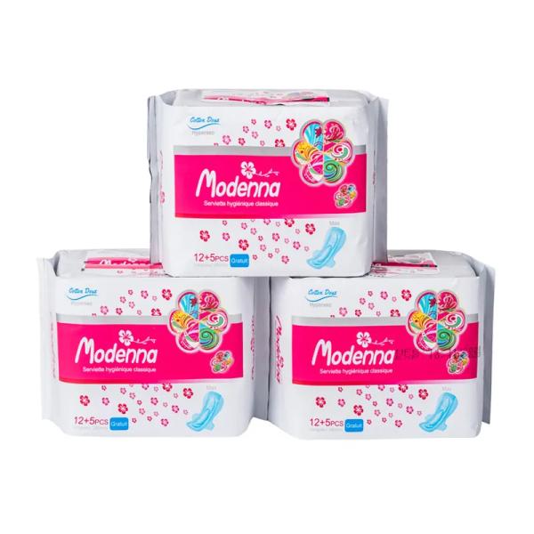 Super Absorbent Disposable Sanitary Napkin Cotton Non Woven Layer Style For Women