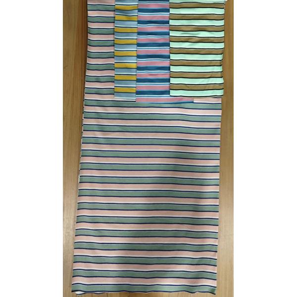 Smooth And Hygroscopic Soft High Quality Striped Knit Fabric For T-Shirt