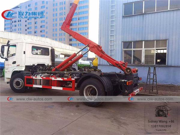 Shacman 10 Ton Hydraulic Hooklift Garbage Truck com o recipiente 10000L 