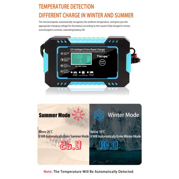 портативная машинка заряжателя ремонта ИМПа ульс батареи ГЕЛЯ AGM 12V 24V умная