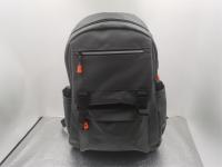 Mochila de laptop personalizada preto/cinzento com design de múltiplos compartimentos