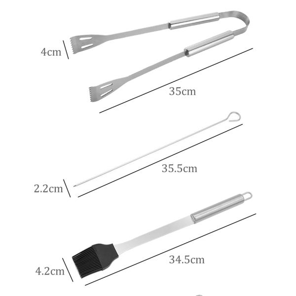 Аксессуары для кемпинга на открытом воздухе Портативные инструменты для барбекю с индивидуальным логотипом и сумкой для ношения