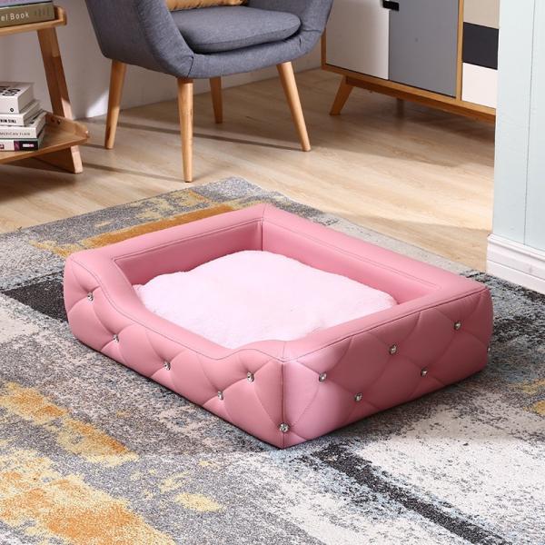 Принцесса Кровать Съемн софы кожи любимца дома собаки дома собаки дома собаки игрушечного небольшая золотая ая-волос и Washable