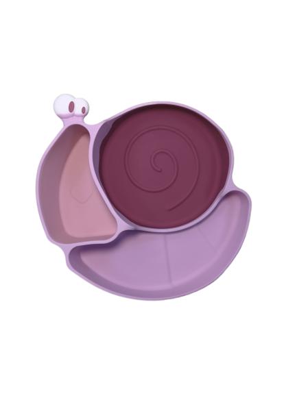 Mushie Suction Childrens Silicone Plates Microwaveable Food Grade With Size Is 18*18*3.0 cm And Weight Is 200 Gram