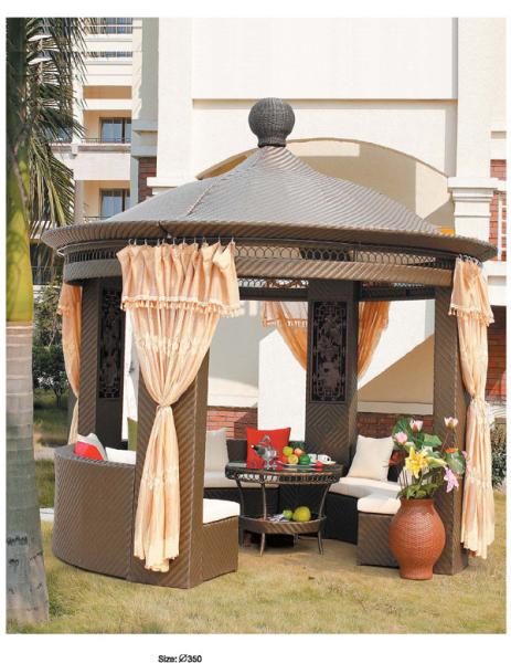 China outdoor house tent outdoor gazebos rattan round canopies 1101