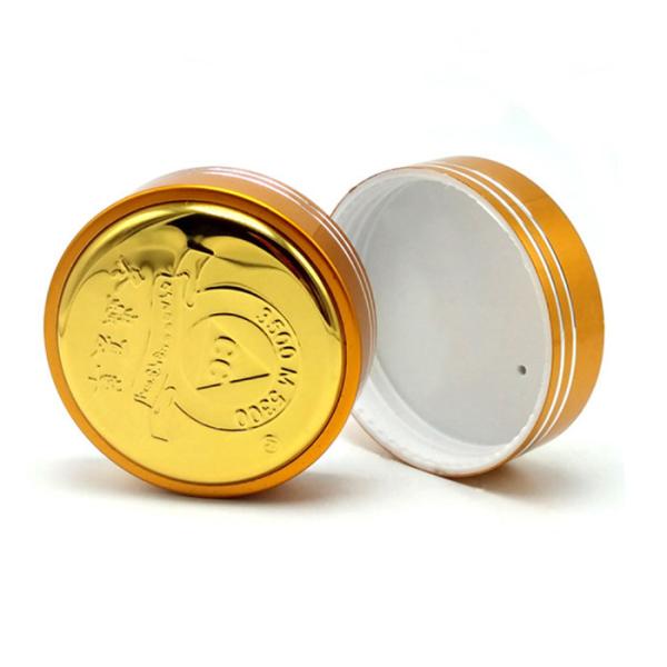 Glossy 38mm Plastic Aluminum Jar Cap Round Glass Bottle Screw Lid Eco Friendly