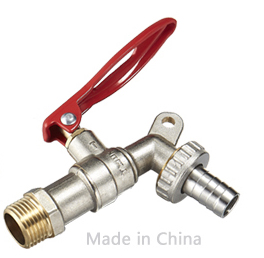 IRON Handle Low Lead Brass Bathroom Water Garden Tap Bibcock Valve With Lock Hole