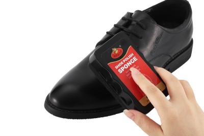 Shoe Shine Sponge Hanging Holes Supermarket Shelves Shining Shoes Care European Market OEM Processing