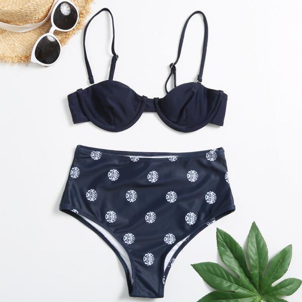 Tiered Layer Tie a Knot Front Top With Low waist Bikini swimsuit high cut
