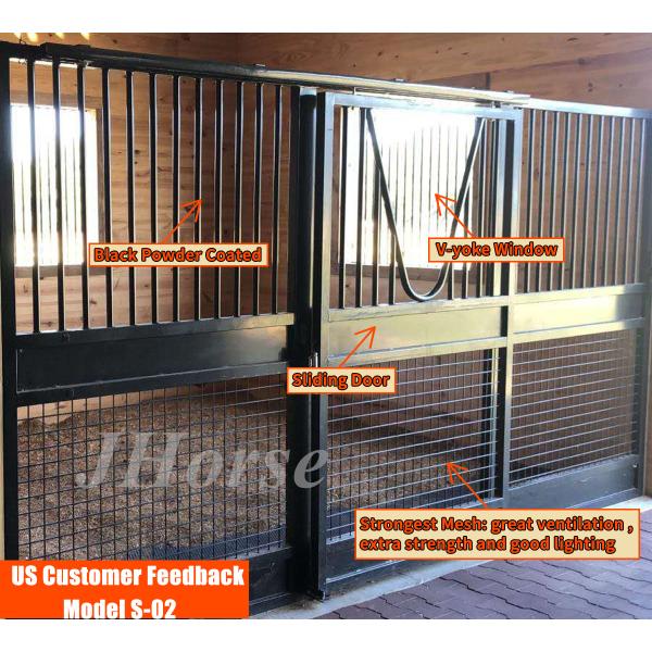 Water Proof Horse Stable Panels Black Powder Coated