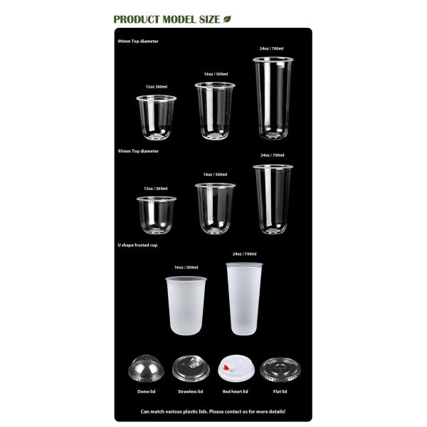 US Custom Logo Disposable Plastic Cold Coffee Cup with Customized Design and Logo