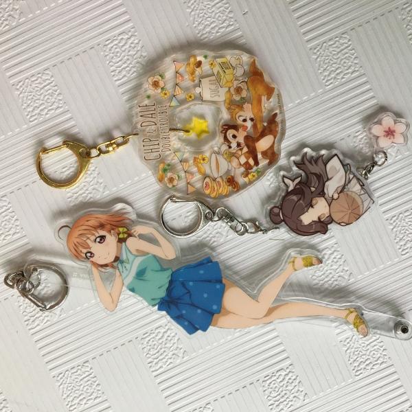 Creative Anime Acrylic Keychain Charm Holographic Acrylic Keychain