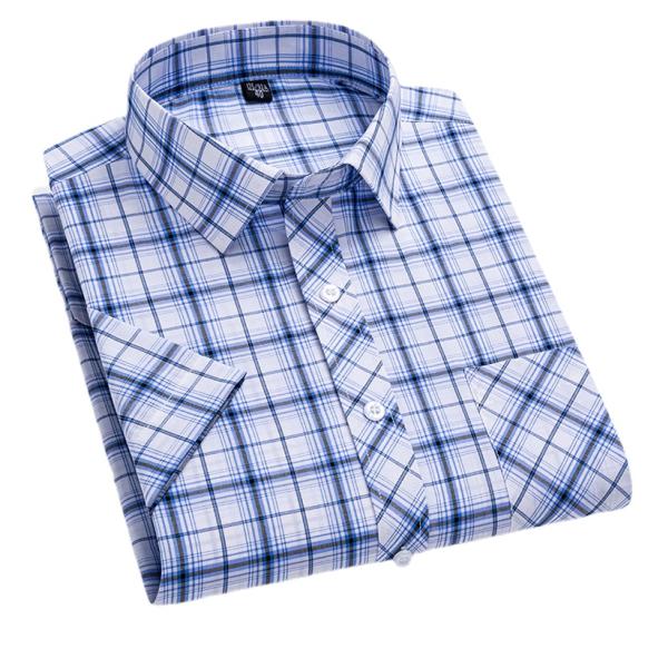 Men's POLO Print Dress Formal Shirts 100% Cotton Men's Casual Shirt Chemise Homme Woven