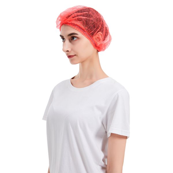 Direct Factory Sale of Eco-Friendly Disposable PP Nonwoven Material Medical Cap & Shoe Cover Wholesale Round Doctor Cap Mob Cap