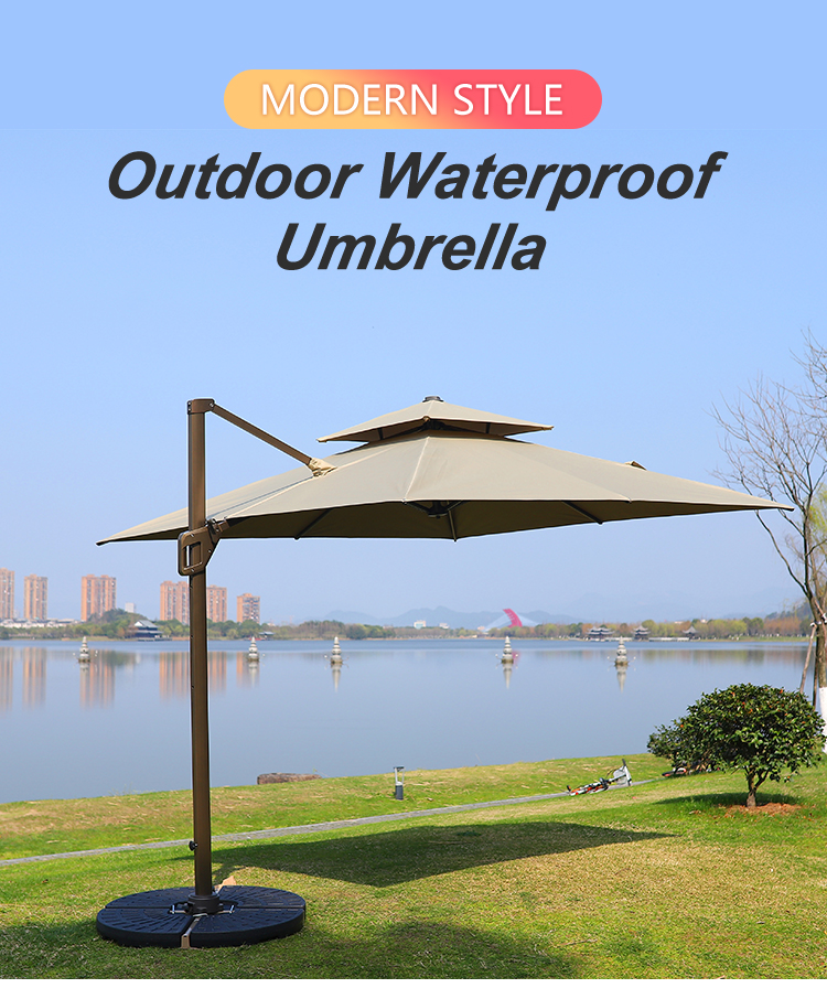 Поляк 3*3m водоустойчивое Sunbrella алюминиевого сплава пляжа
