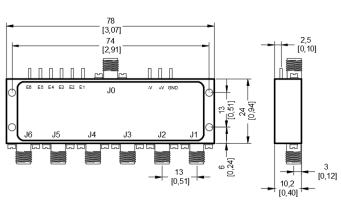 0.8 To 20 GHz SP6T Reflective PIN Diode Switch