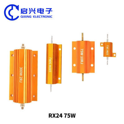 High Power Wirewound Resistor 250W Gold Aluminum Shell Heat Dissipation Strong Overload