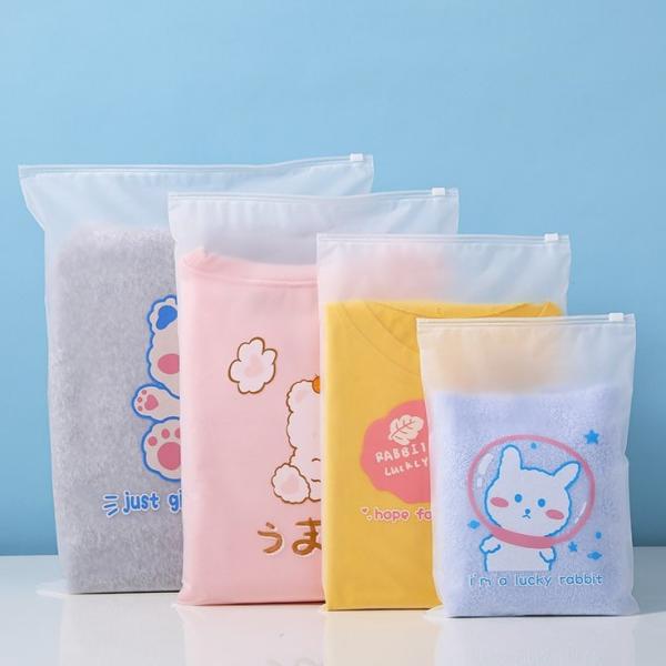 Thicken Matte PEVA Drawstring Plastic Organizer Bag Waterproof Gift Packaging