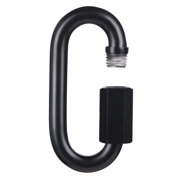 D Shape Locking Carabiner,Black Quick Links,4 PCS Chain Links,Heavy Duty Durable Chain Connector,Black